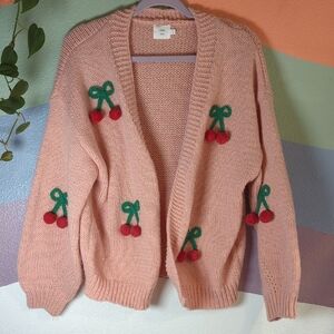 Charming Pink Cherry Cardigan 🍒💕